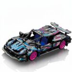 CyperPunk Pink And Blue Building Blocks pull back car 1:18 426 PCS - 9055-8